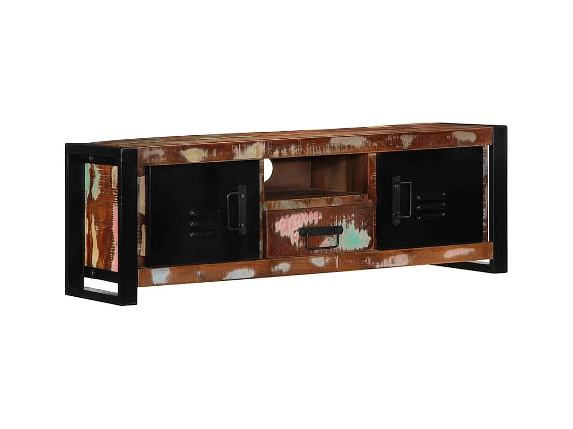 Mueble para la TV | Gabinete de TV | Mueble de salón 100x30x35 madera maciza reciclada