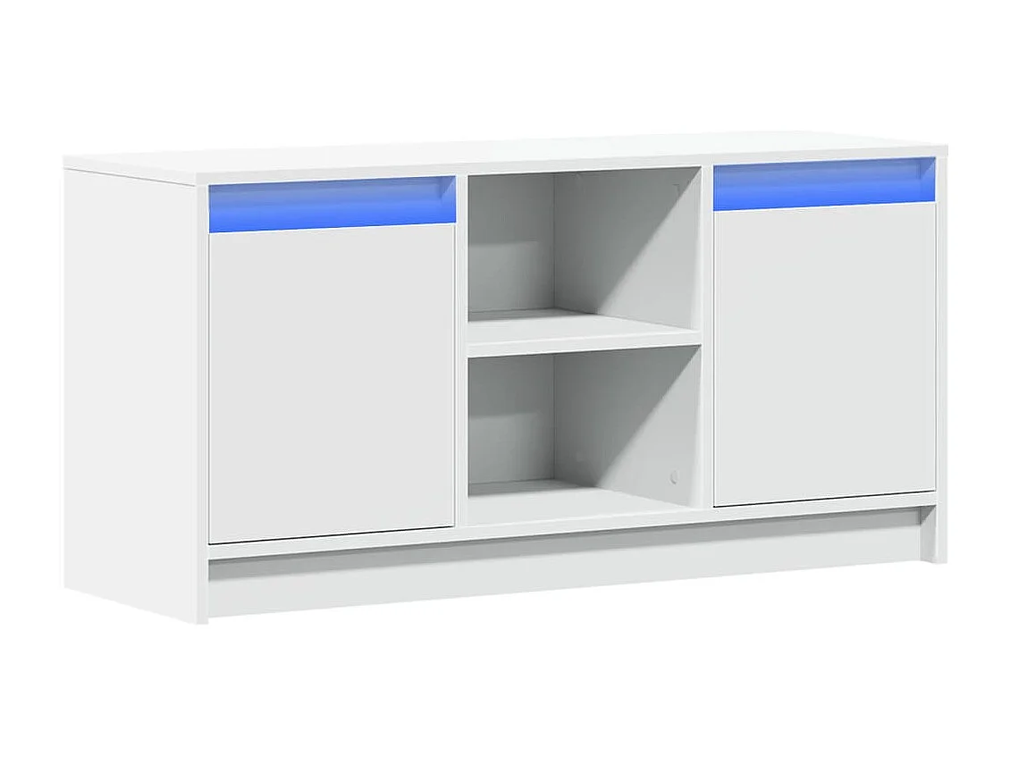 Meuble TV | Banc TV | Armoire TV avec LED blanc 100x34x50 cm bois d'ingénierie