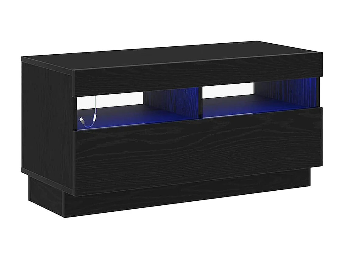 Gabinete de TV | Mueble de TV | Mueble de salón Negro 80 x 35 x 40 cm Madera contrachapada