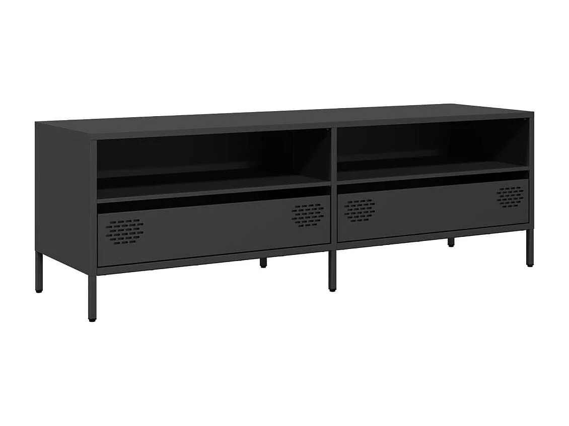 Tv-meubel | Tv-Bank | TV-kast135x39x43,5 cm koudgewalst staal zwart