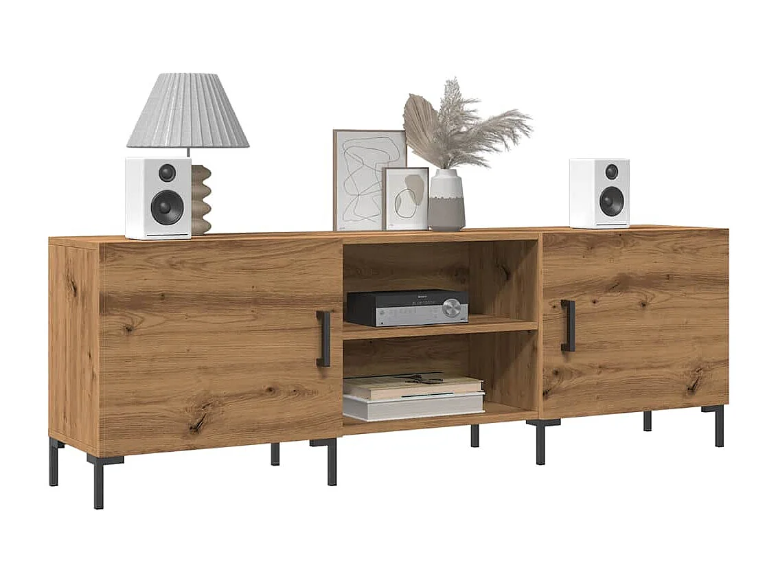 Meuble TV | Banc TV | Armoire TV chêne artisanal 150x30x50 cm bois d'ingénierie