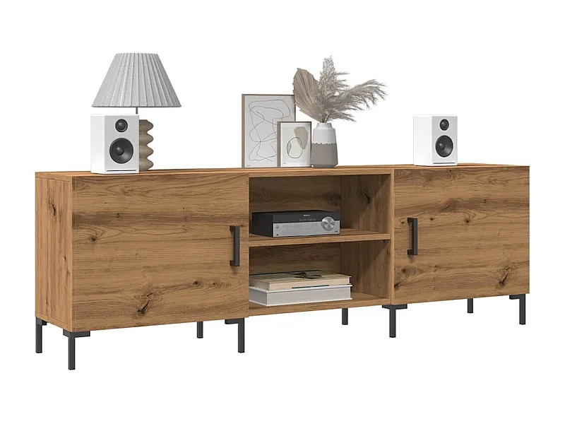 Meuble TV | Banc TV | Armoire TV chêne artisanal 150x30x50 cm bois d'ingénierie