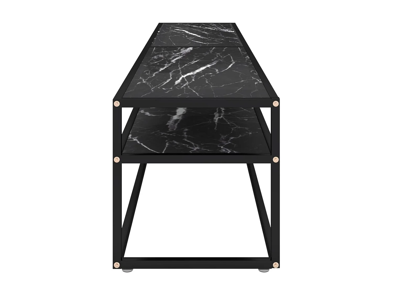 Meuble TV | Banc TV | Armoire TV marbre noir 200x40x40,5 cm verre trempé