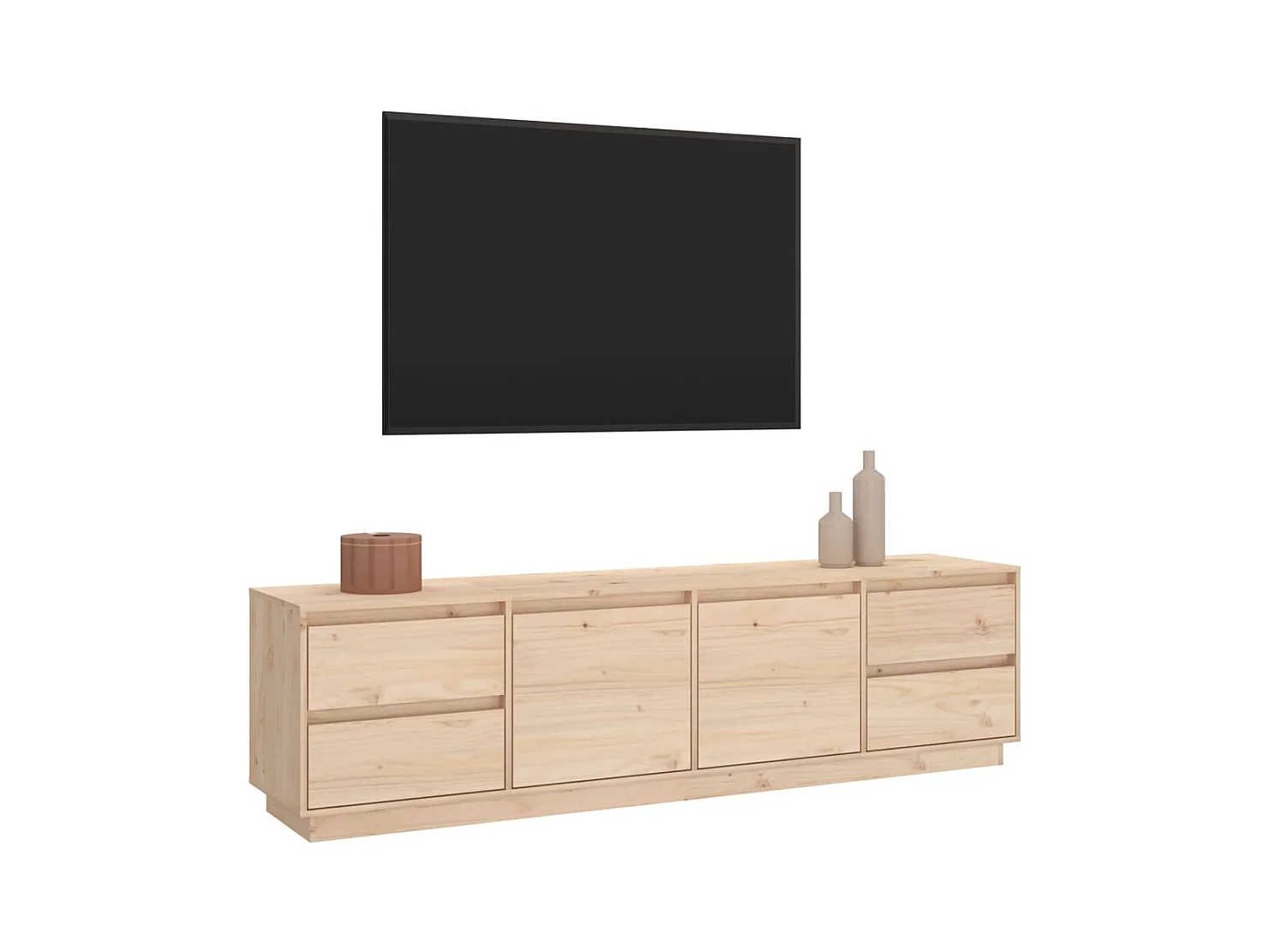 Mueble de TV | Mueble de salón de madera maciza de pino 176x37x47,5 cm