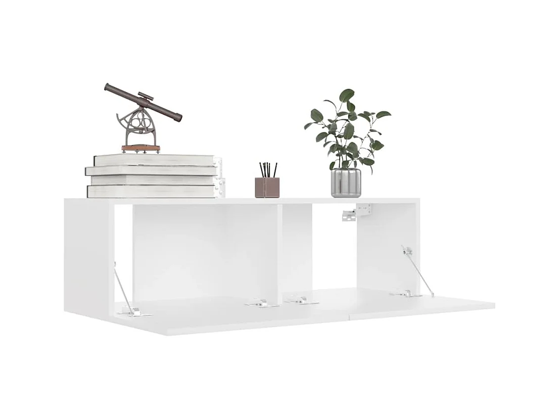 Set de muebles de salón TV | Gabinetes de TV |  Muebles de TV 6 piezas madera de ingeniería blanco