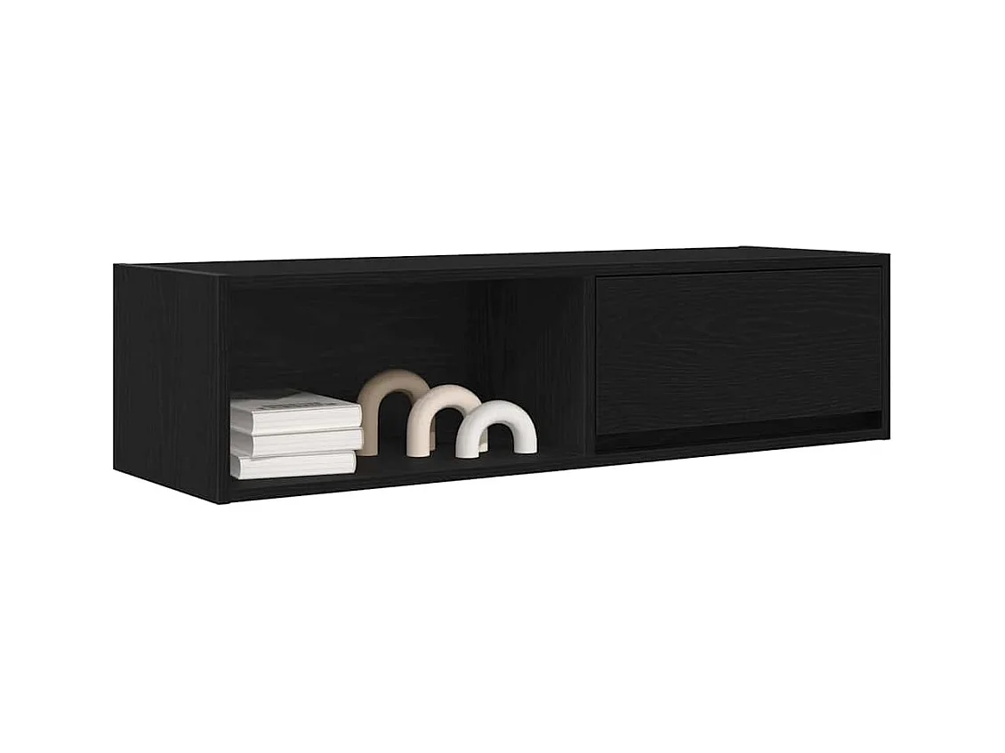 Muebles de TV | Gabinetes de TV |  Muebles de salón 2 uds Roble Negro 100x31x25,5cm Madera ingeniería