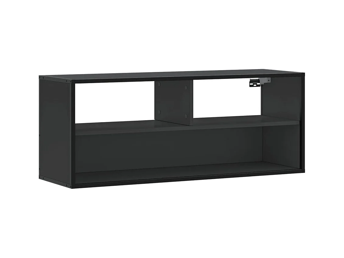 Mueble de TV | Mueble de salón madera de ingeniería y metal negro 100x31x39,5 cm