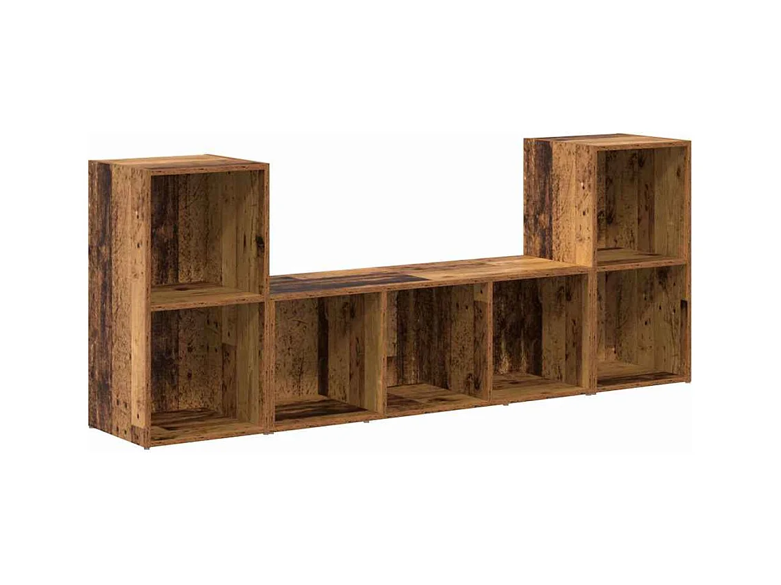 Gabinete de TV | Mueble de TV | Mueble de salón 3 pcs Marrón 107 x 35 x 37 cm