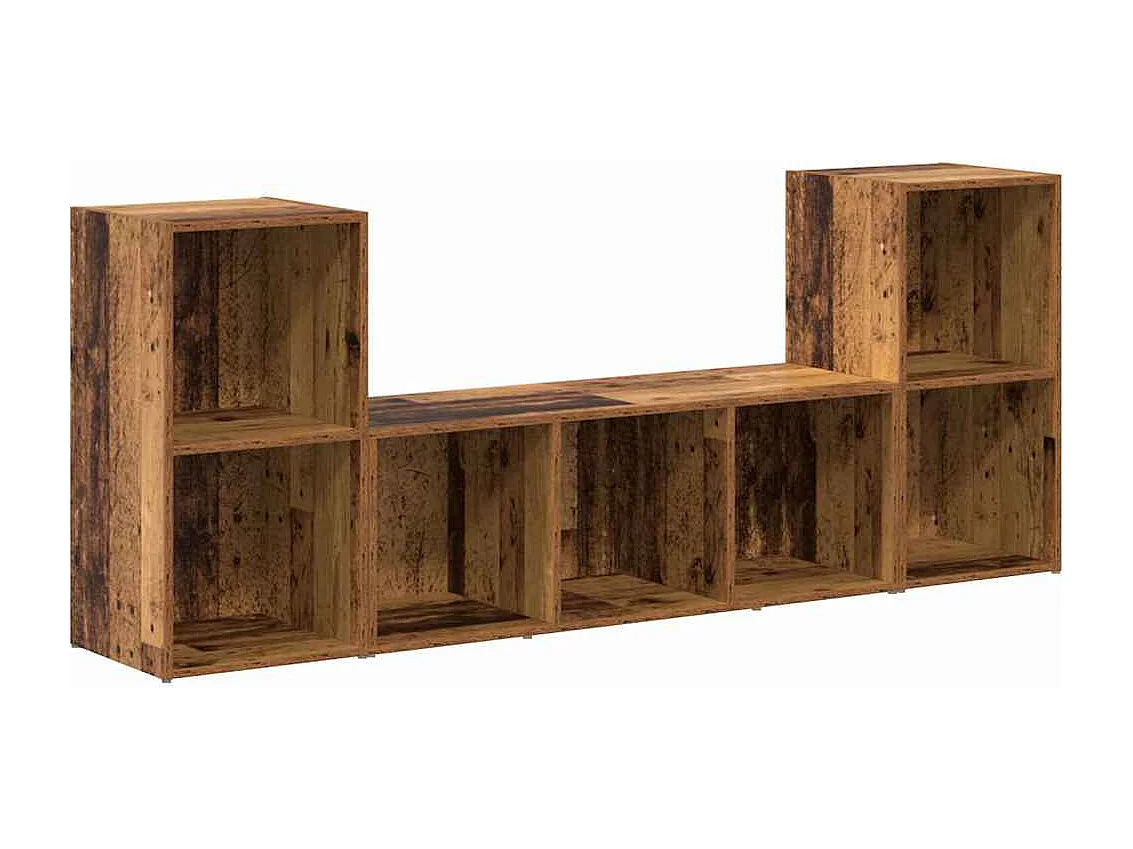 Gabinete de TV | Mueble de TV | Mueble de salón 3 pcs Marrón 107 x 35 x 37 cm