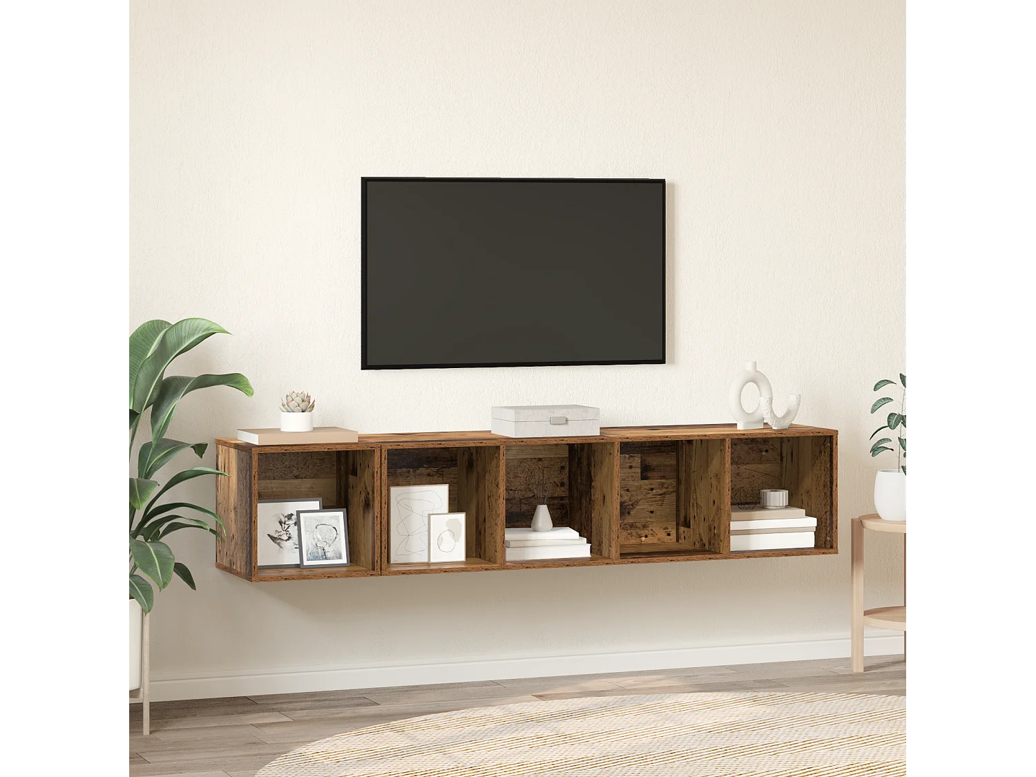 Ensemble de meubles TV | Bancs TV | Armoires TV 2 pcs Vieux bois 37 x 37 x 142.5 cm