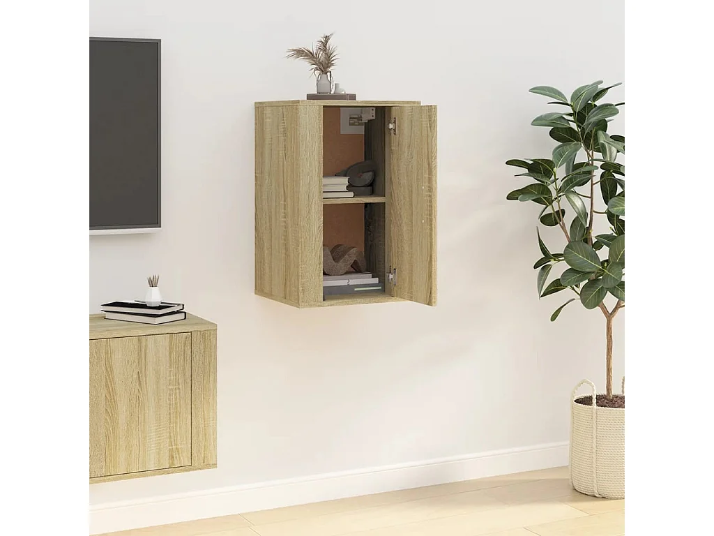Mueble para TV  | Gabinete de TV |  Mueble de salón de pared roble Sonoma 40x34,5x60 cm