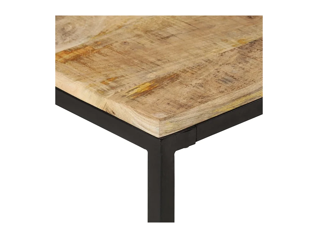 Conjunto de 2 Mesas de Centro Baixas | Mesa de apoio madeira de mangueira maciça