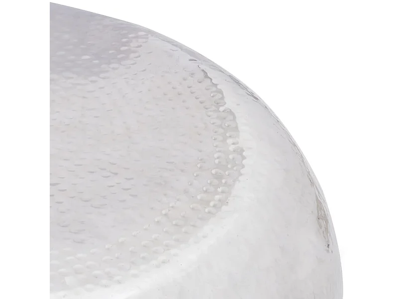Table basse salon-Table d'appoint martelée en aluminium Argenté 75x28 cm (DiamètrexH) SHL98955