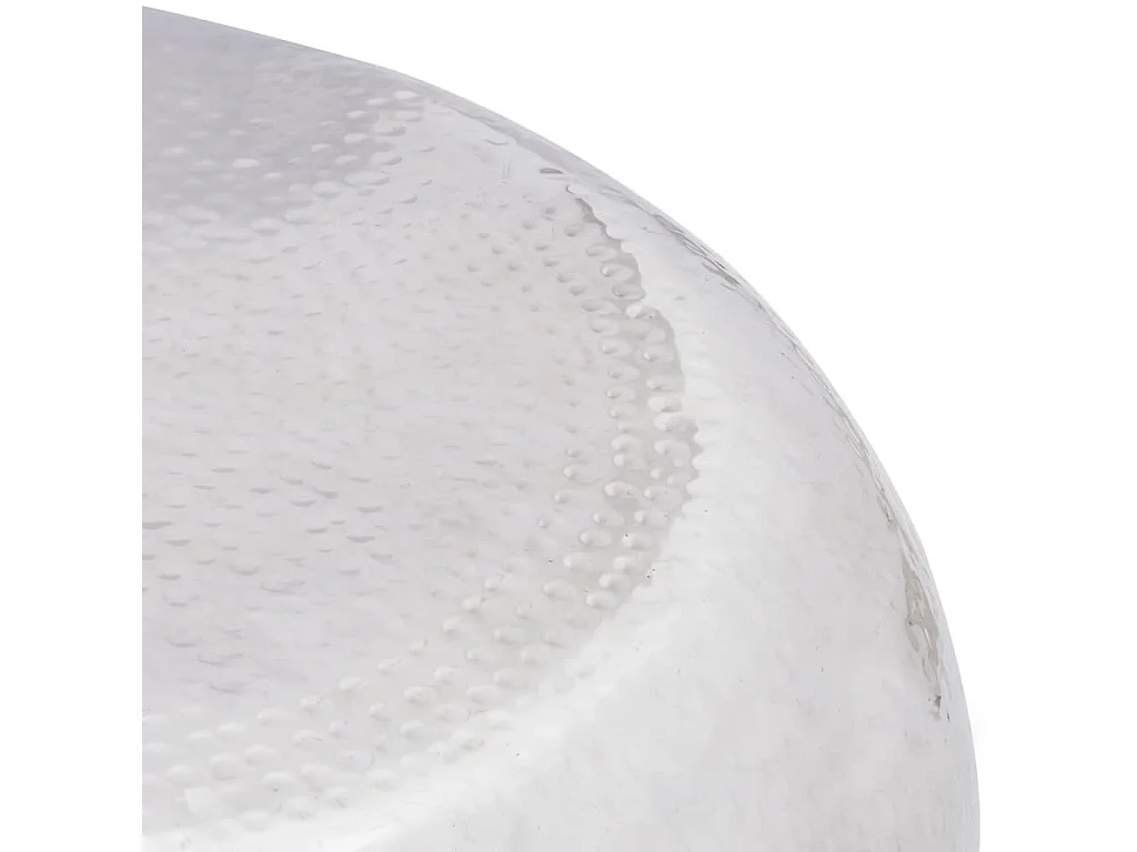 Tavolino per Caffè in Alluminio Martellato Argento SHL59411