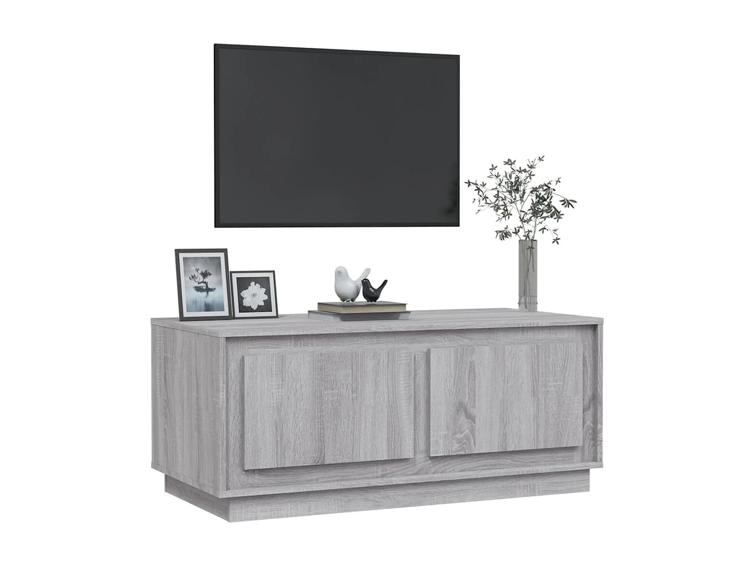 Mesa de centro | Mesa auxiliar madera contrachapada roble marrón 60x44,5x45 cm SHL631