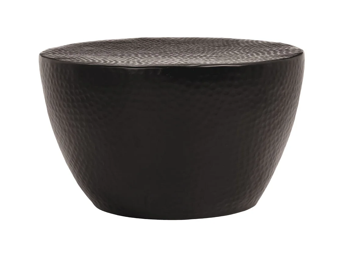 Table basse salon-Table d'appoint martelée en aluminium Ø 50x30 cm noir SHL13917