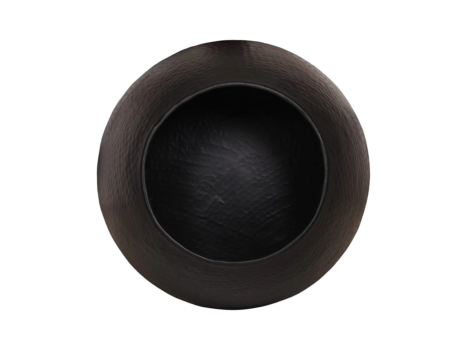 Table basse salon-Table d'appoint martelée en aluminium Ø 50x30 cm noir SHL13917