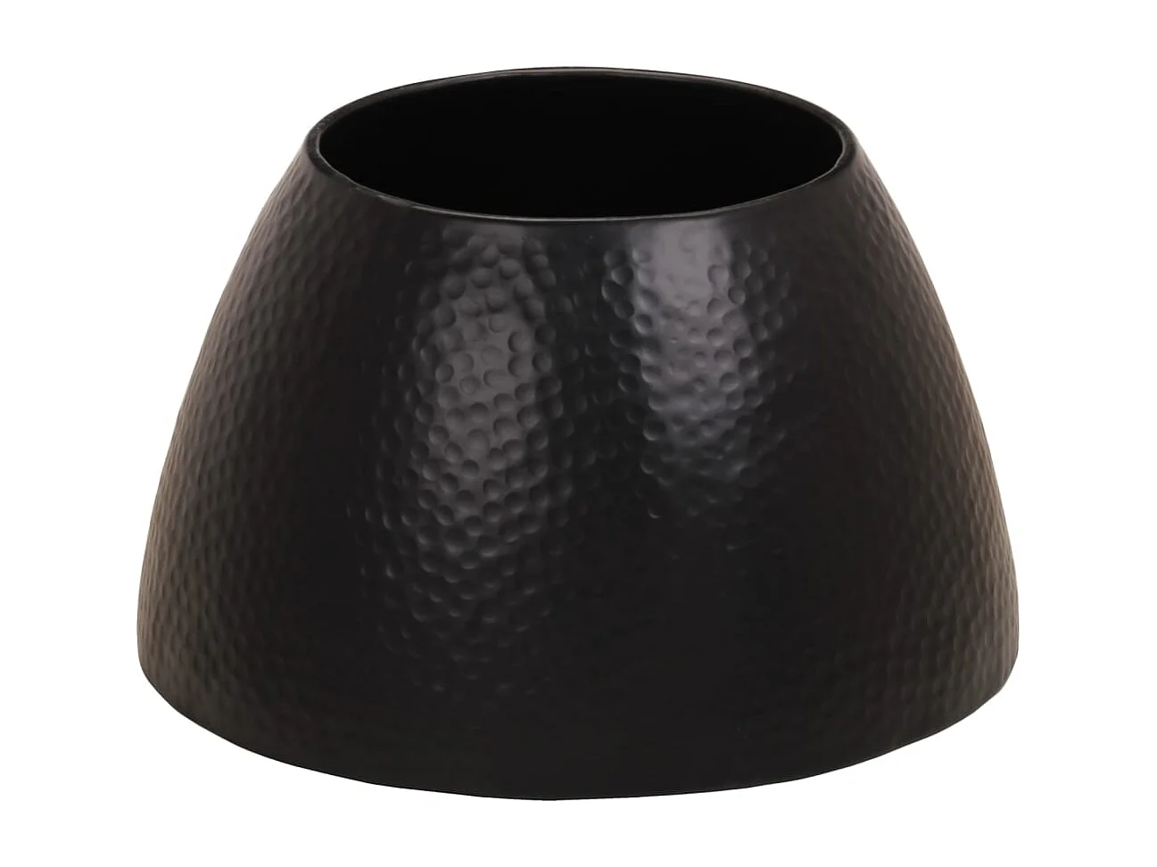 Table basse salon-Table d'appoint martelée en aluminium Ø 50x30 cm noir SHL13917