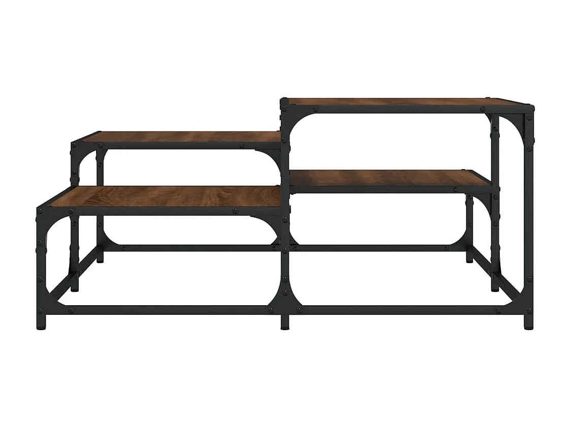 Couchtisch-Wohnzimmertisch-Beistelltische Braun Eichen-Optik 87,5x87,5x40 cm Holzwerkstoff SHL13724