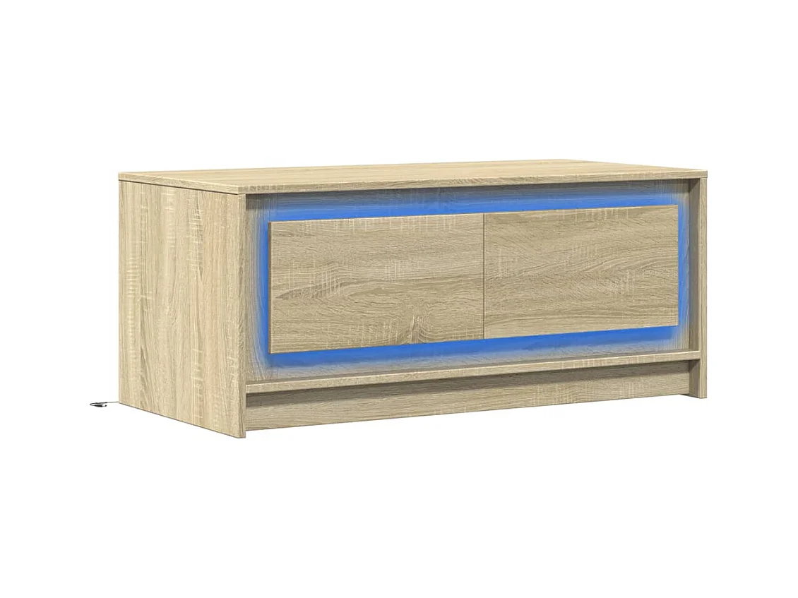 Mesa de centro-Mesa auxiliar madera maciza mango y contrachapada 80x54x40 cm SHL2607