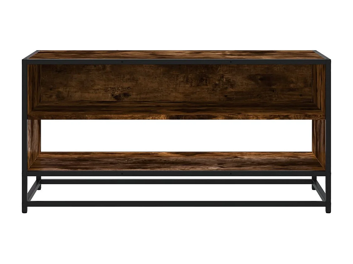 Mobile TV | Armadietto TV Rovere Fumo 91x40x46 cm Legno Multistrato e Metallo