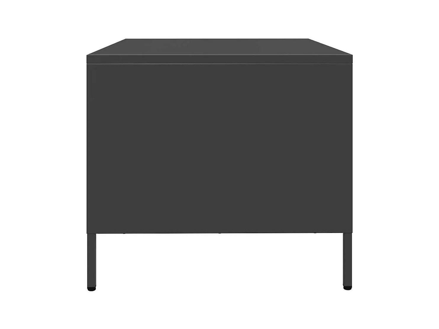 Mesa de centro | Mesa de apoio 101.5x50x43.5 cm aço laminado a frio preto