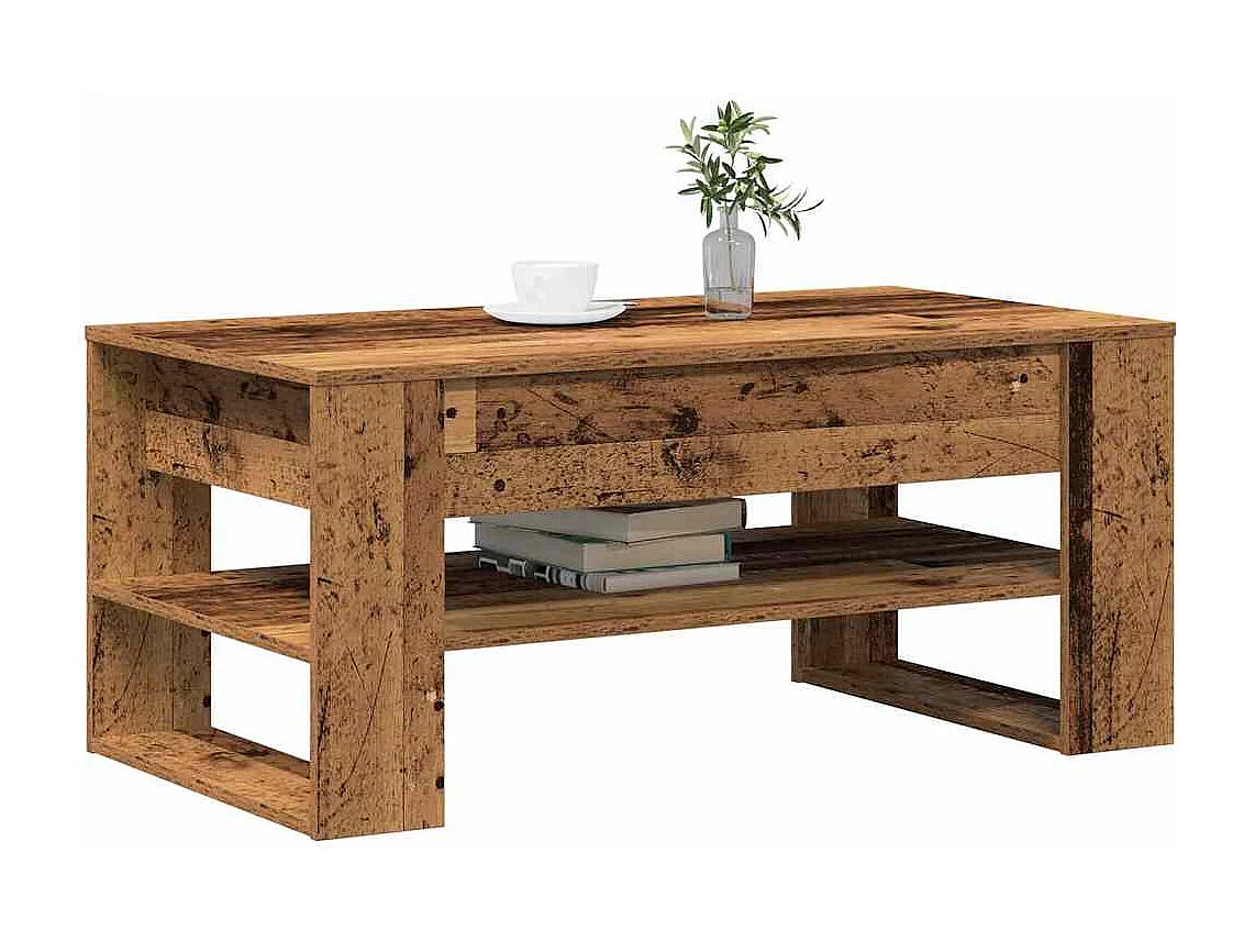 Couchtisch-Wohnzimmertisch-Beistelltische Altholz 102x55x45 cm Holzwerkstoff SHL8696
