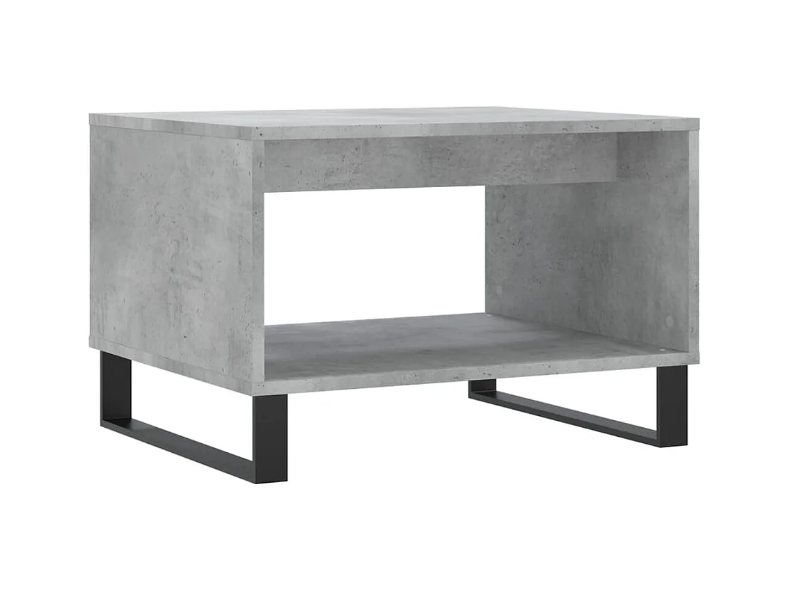 Table basse salon-Table d'appoint gris béton 60x50x40 cm bois d'ingénierie SHL21139