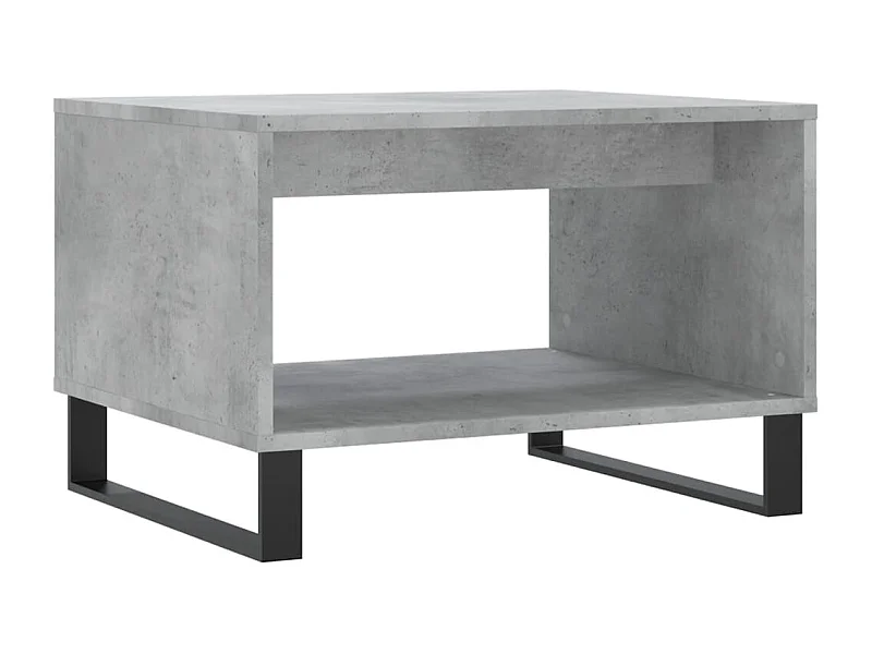 Table basse salon-Table d'appoint gris béton 60x50x40 cm bois d'ingénierie SHL21139