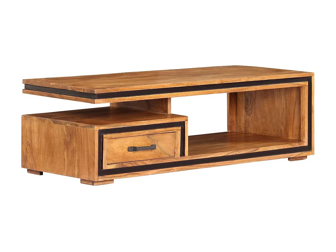 Couchtisch-Beistelltisch-Sofatisch Massivholz Akazie 100x45x33 cm SHL91