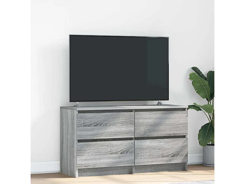 Tv-meubel | Tv-Bank | TV-kast100x35x54 cm bewerkt hout grijs sonoma eikenkleurig