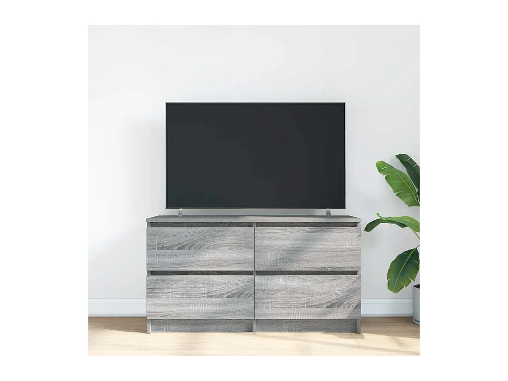 Tv-meubel | Tv-Bank | TV-kast100x35x54 cm bewerkt hout grijs sonoma eikenkleurig