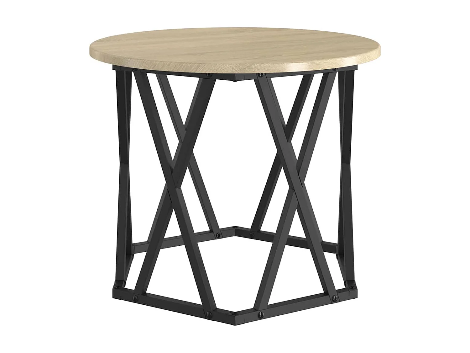 Mesa Lateral 2 pcs Carvalho sonoma 50x50x40 cm