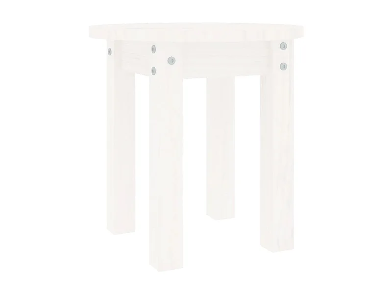 Mesa de centro | Mesa de apoio Ø 35x35 cm madeira de pinho maciça branco