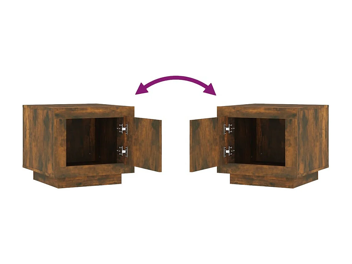 Mesa de centro | Mesa auxiliar madera contrachapada negro 50x50x40 cm SHL411363