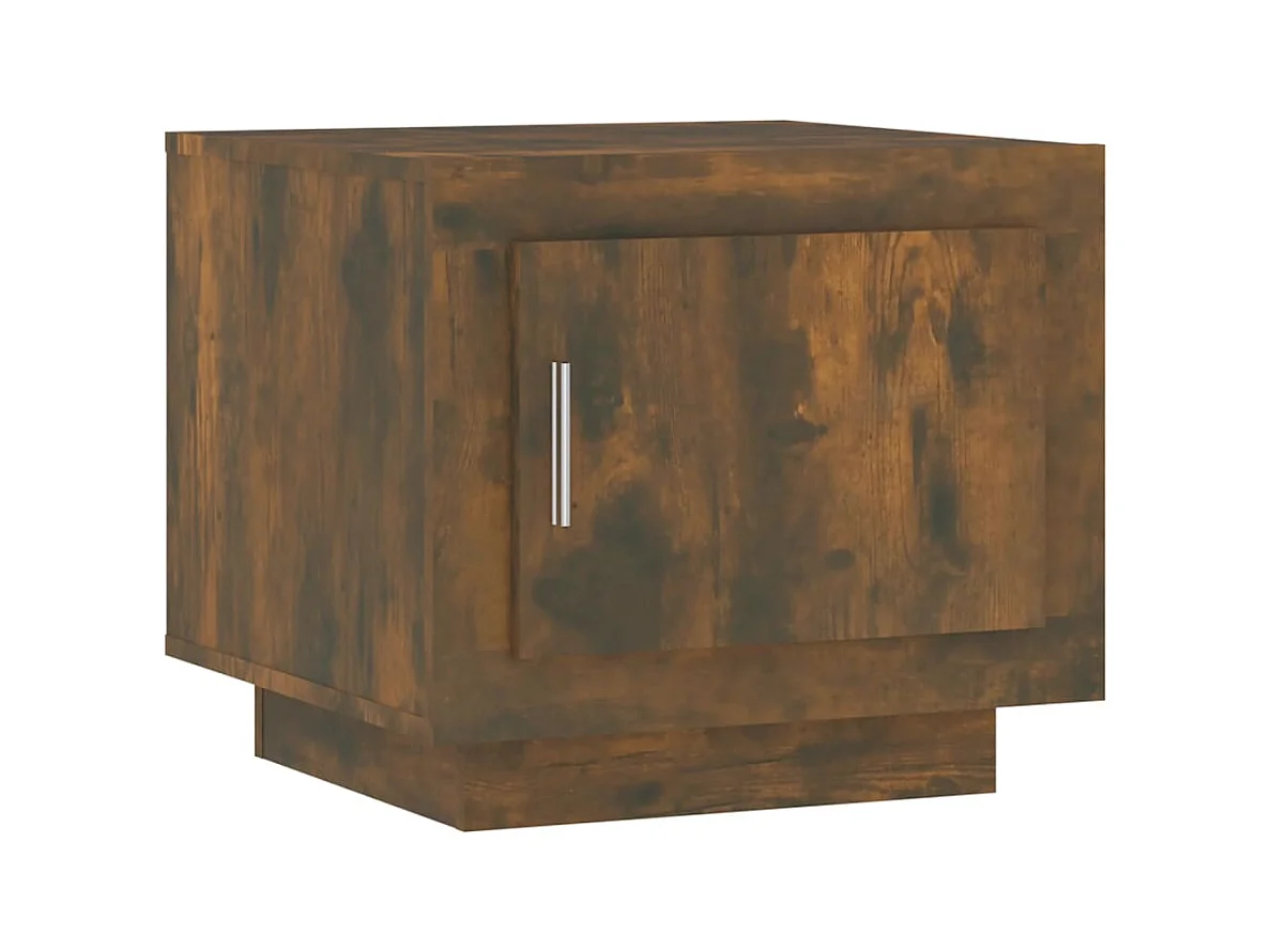 Table basse salon-Table d'appoint chêne fumé 51x50x45 cm bois d'ingénierie SHL73235