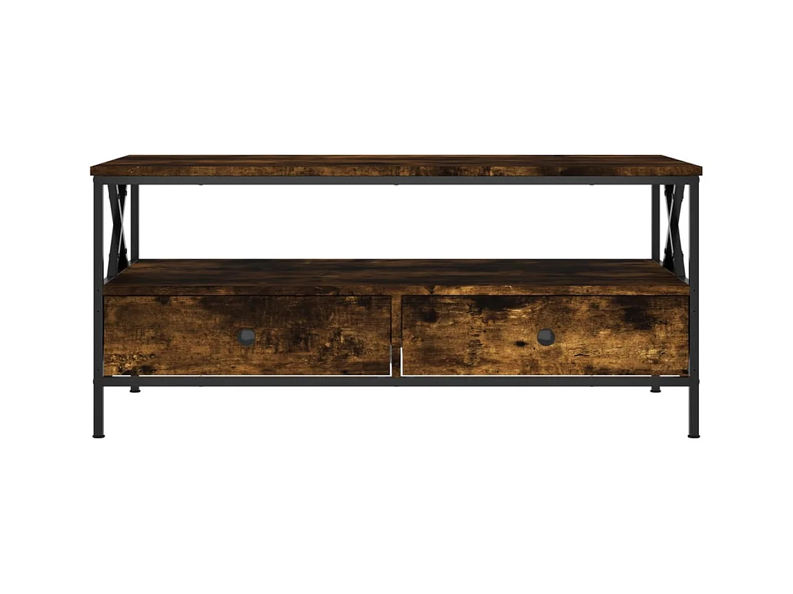 Mesa de centro-Mesa auxiliar aluminio teca 60x60x30 cm SHL4544