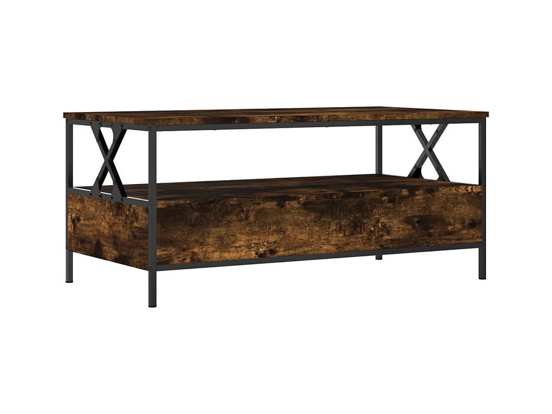 Mesa de centro-Mesa auxiliar aluminio teca 60x60x30 cm SHL4544