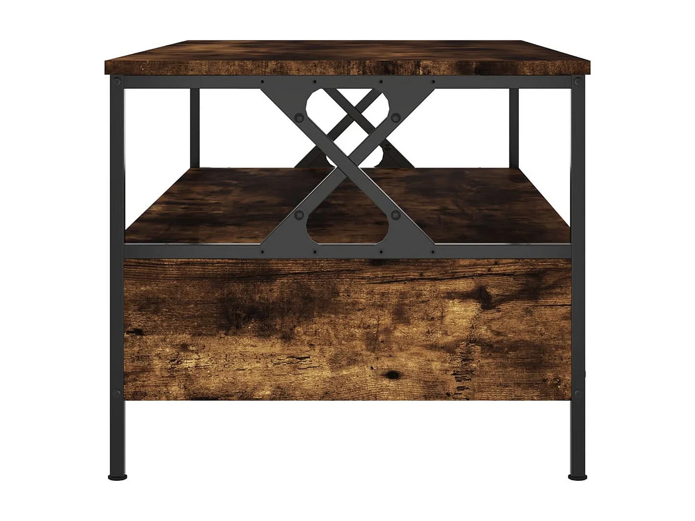 Couchtisch-Wohnzimmertisch-Beistelltische Räuchereiche 100x51x45 cm Holzwerkstoff SHL31702