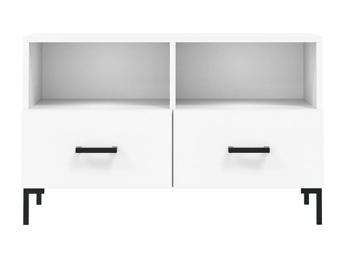 Mueble para TV  | Gabinete de TV |  Mueble de salón madera contrachapada blanco 80x36x50 cm