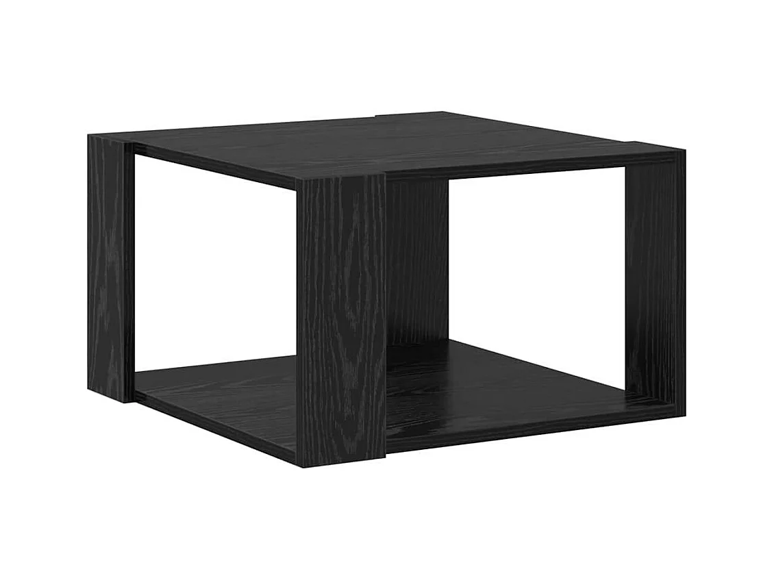 Table basse salon-Table d'appoint Chêne Noir 51,5x51,5x30 cm Bois reconstitué SHL94209