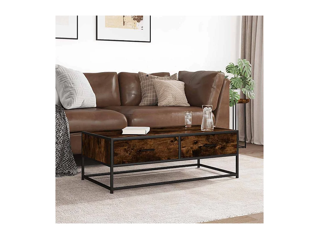 Mesa de centro-Mesa auxiliar madera maciza de pino marrón miel 80x50x40 cm SHL2527