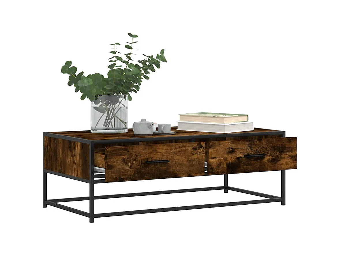 Mesa de centro-Mesa auxiliar madera maciza de pino marrón miel 80x50x40 cm SHL2527