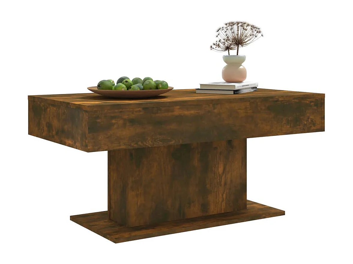 Table basse salon-Table d'appoint Chêne fumé 96x50x45 cm Bois d'ingénierie SHL79722