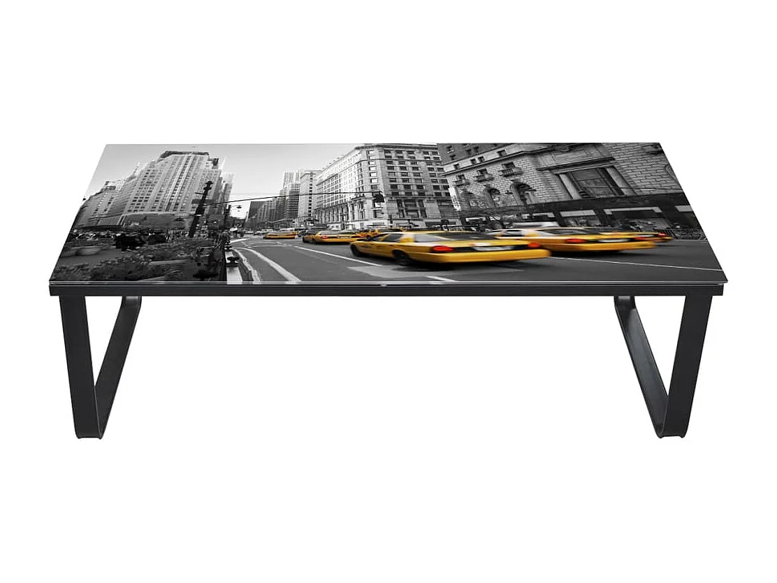 Couchtisch-Beistelltisch-Sofatisch mit Glasplatte Rechteckig SHL32102