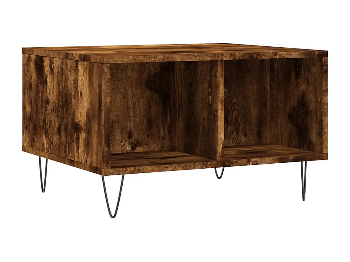 Couchtisch-Wohnzimmertisch-Beistelltische Räuchereiche 60x50x36,5 cm Holzwerkstoff SHL73493