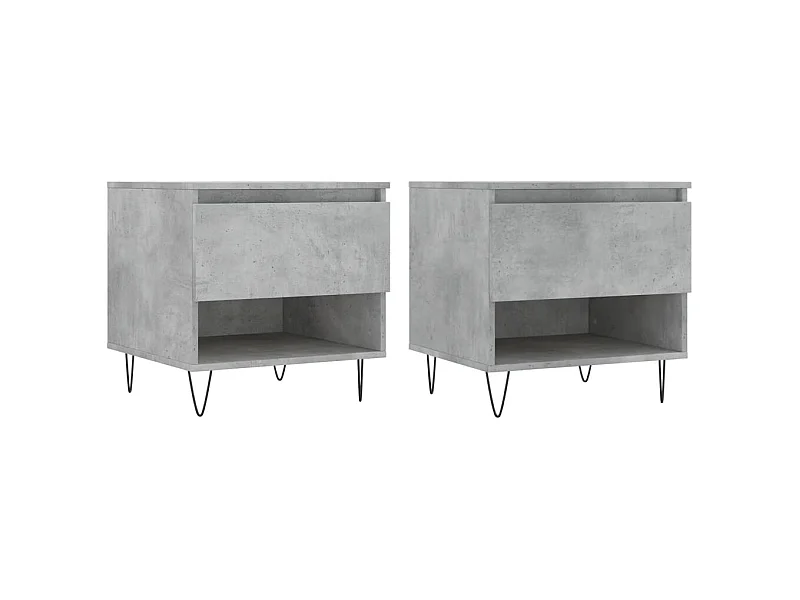 Mesa de centro | Mesa auxiliar madera y hierro roble marrón 80x50x40 cm SHL3210