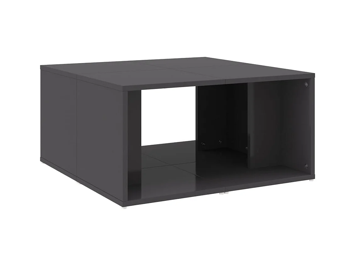 Mesa de centro | Mesa auxiliar con puertas de vidrio grs hormigón 102x50x42 cm SHL4370