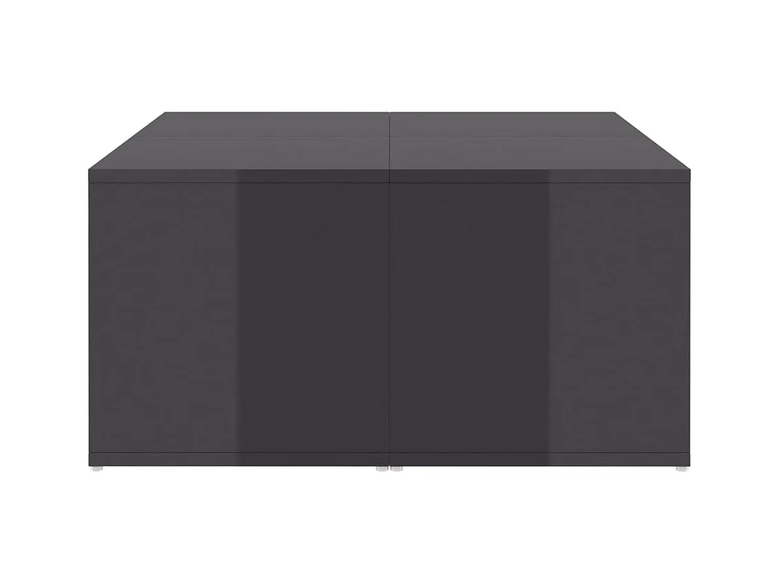 Mesa de centro | Mesa auxiliar con puertas de vidrio grs hormigón 102x50x42 cm SHL4370