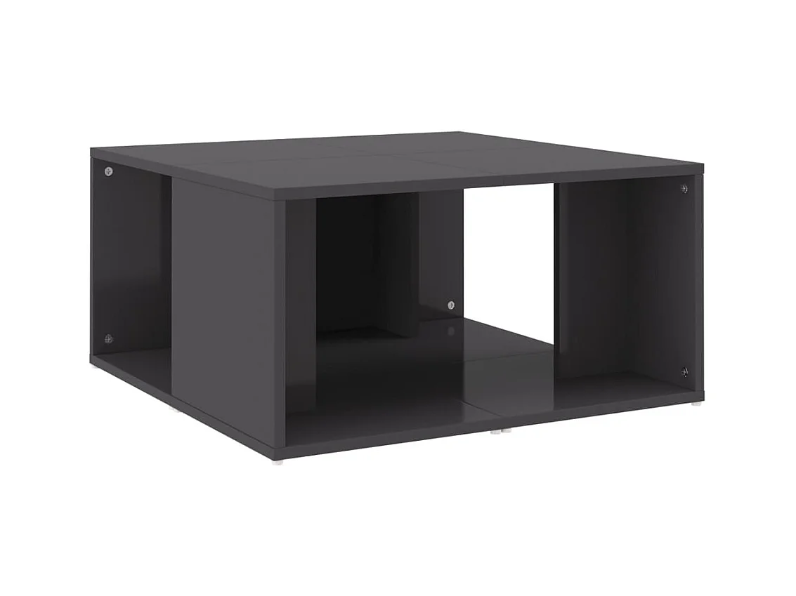 Mesa de centro | Mesa auxiliar con puertas de vidrio grs hormigón 102x50x42 cm SHL4370